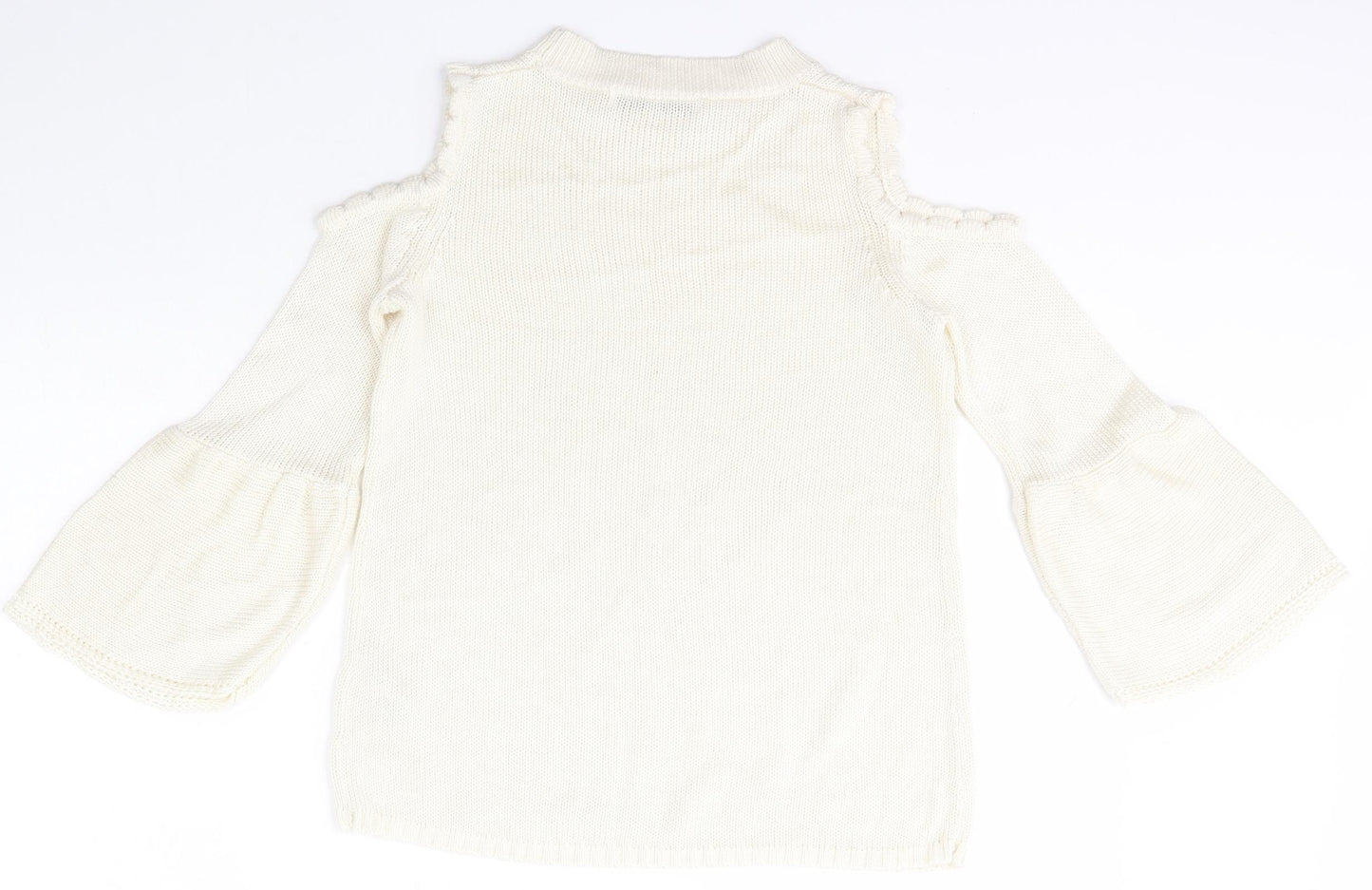 Very Womens Ivory Scoop Neck  Acrylic Pullover Jumper Size 10