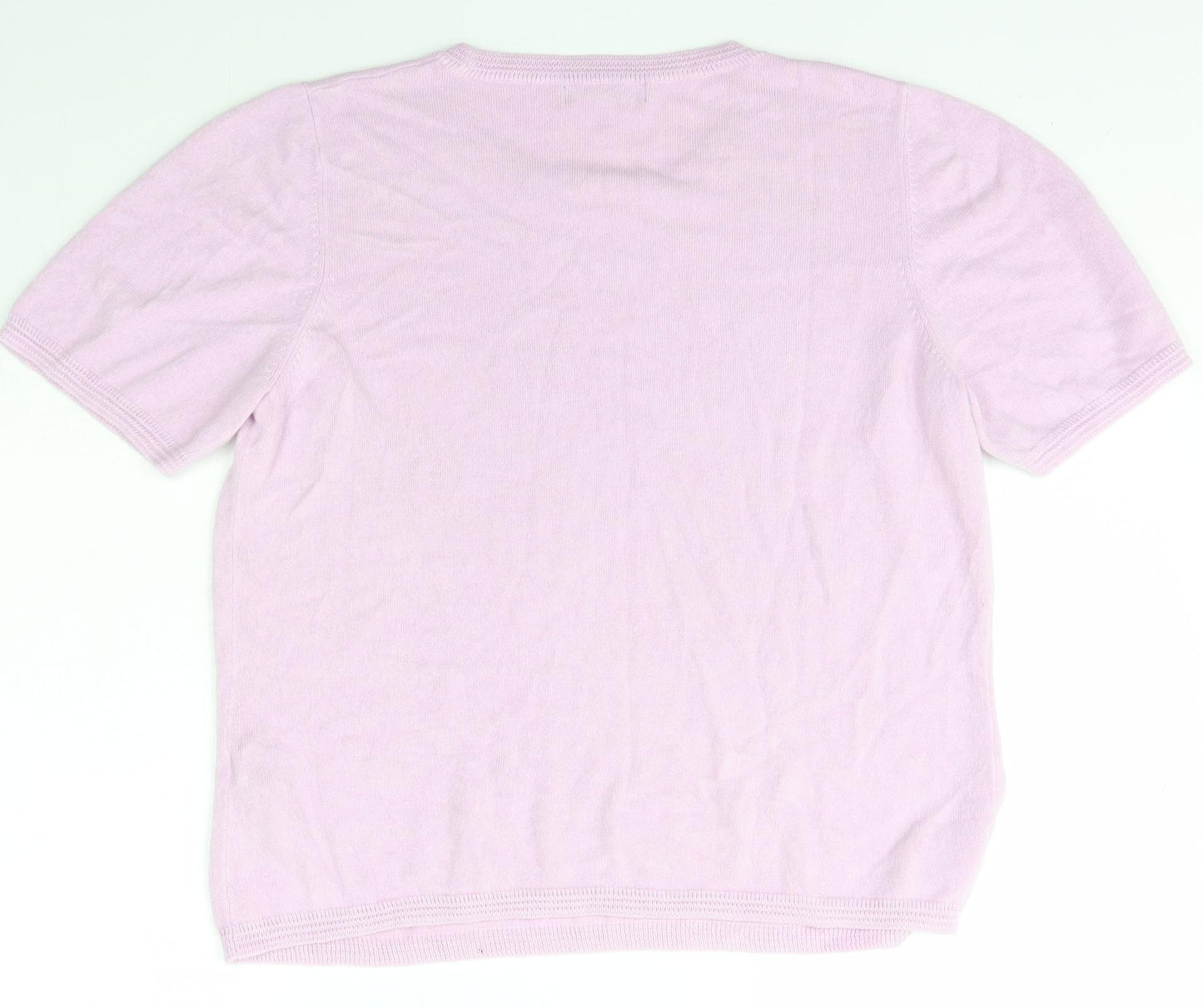 Marks and Spencer Womens Pink Scoop Neck  Acrylic Pullover Jumper Size 16