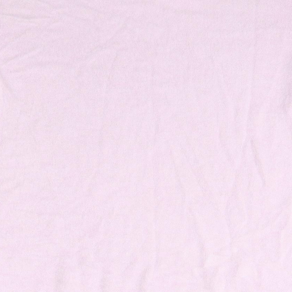 Marks and Spencer Womens Pink Scoop Neck  Acrylic Pullover Jumper Size 16