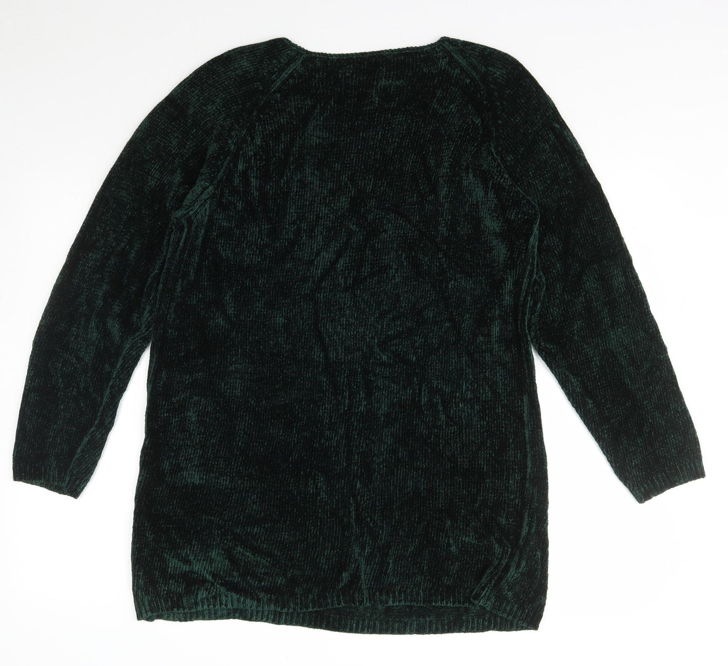 Marks and Spencer Womens Green Scoop Neck  Viscose Pullover Jumper Size 16