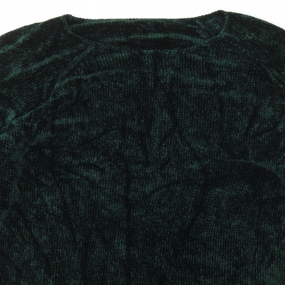 Marks and Spencer Womens Green Scoop Neck  Viscose Pullover Jumper Size 16