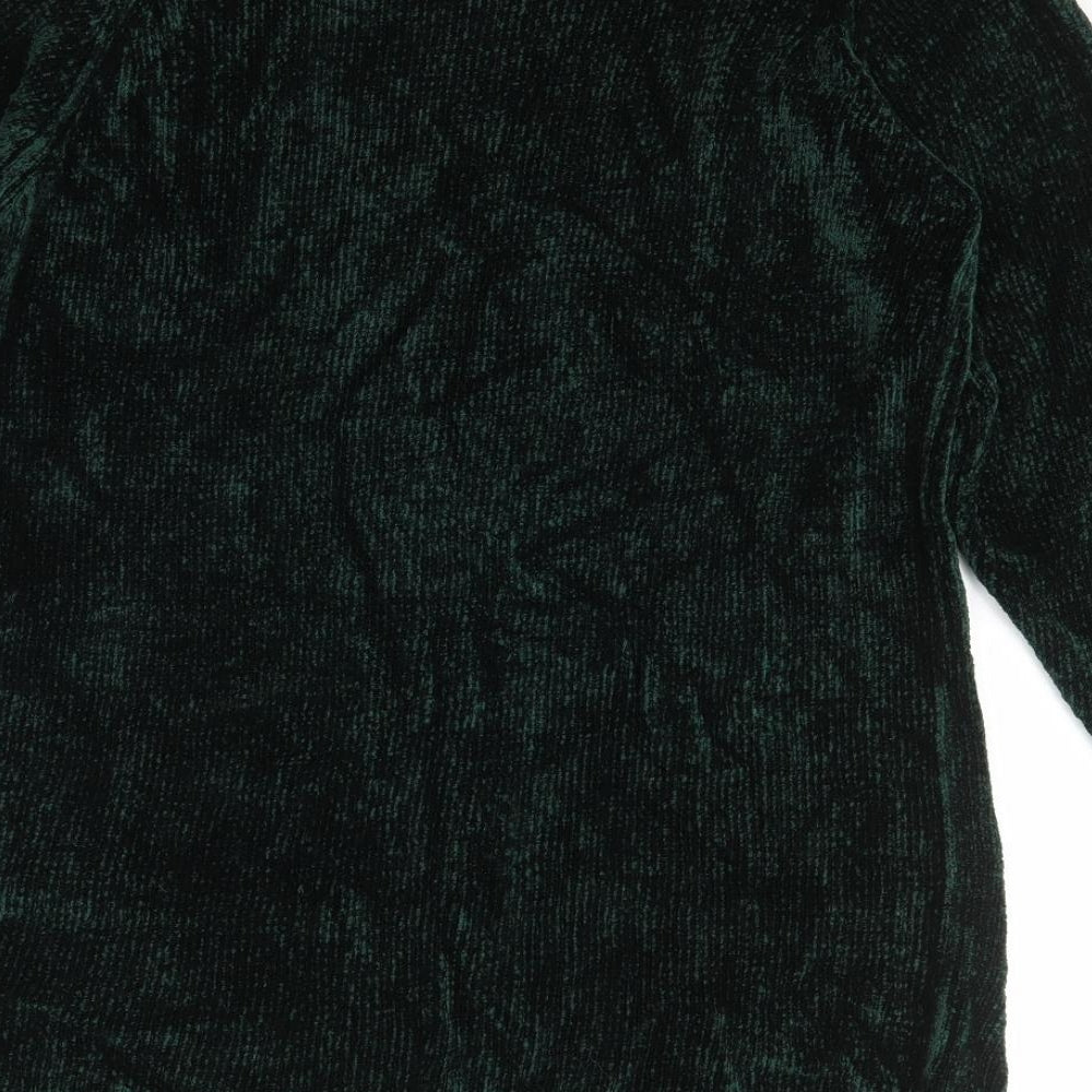 Marks and Spencer Womens Green Scoop Neck  Viscose Pullover Jumper Size 16