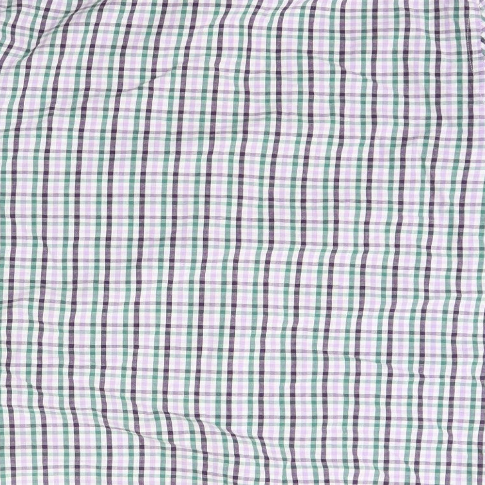 George Mens Multicoloured Check Cotton  Button-Up Size 2XL Collared Button