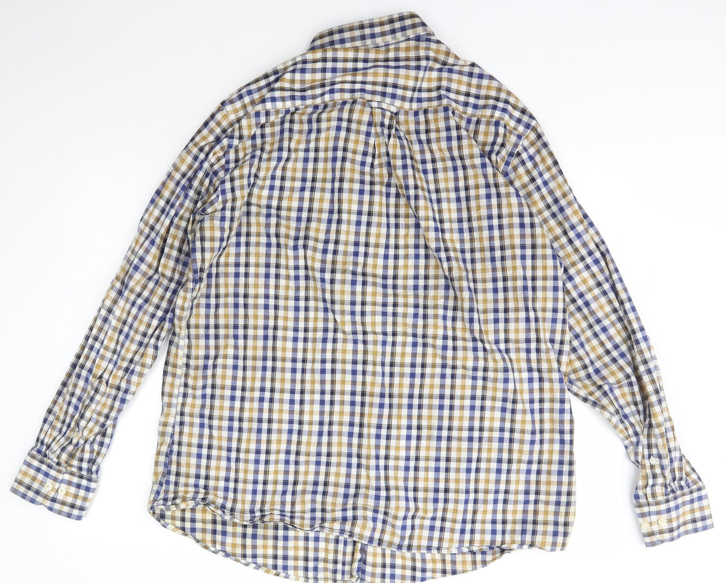 JP Cole Mens Multicoloured Check Cotton  Button-Up Size 2XL Collared Button