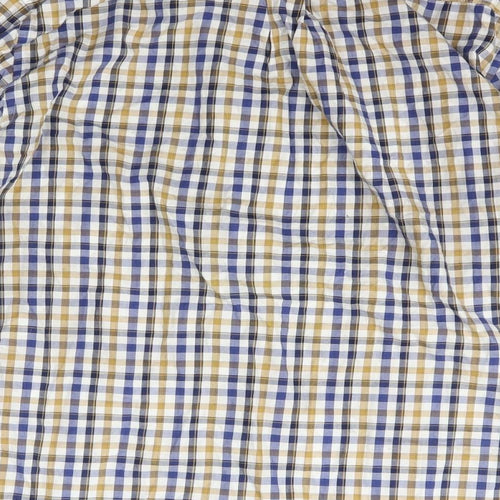 JP Cole Mens Multicoloured Check Cotton  Button-Up Size 2XL Collared Button