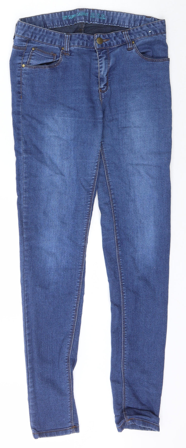 Denim & Co. Womens Blue Cotton Jegging Jeans Size 10 L30 in Slim