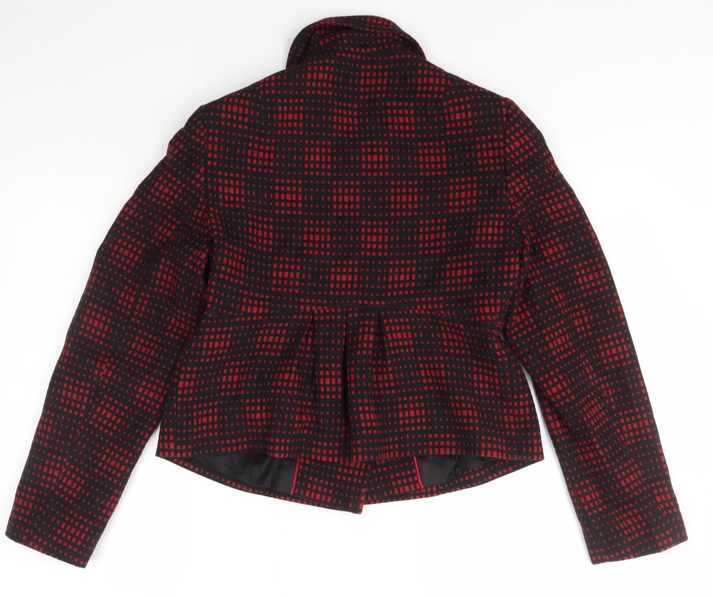 Marks and Spencer Womens Red Check  Jacket  Size 10  Button