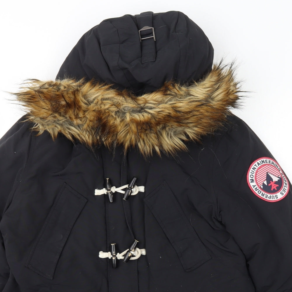 Superdry Womens Blue   Parka Coat Size L