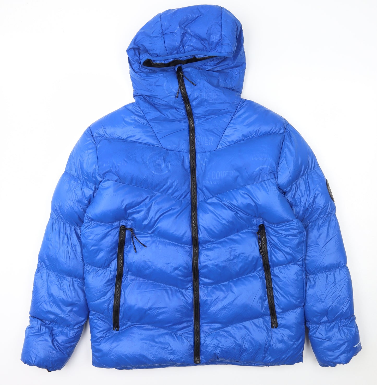Duck and Cover Mens Blue   Puffer Jacket Coat Size L