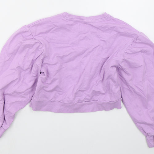 Studio Girls Purple  Cotton Pullover Sweatshirt Size 10-11 Years  Pullover - Radiate Positivity