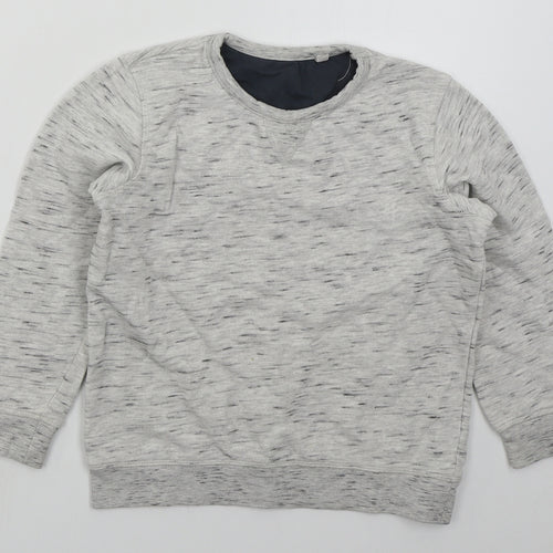 Lily & Dan Boys Grey  Cotton Pullover Sweatshirt Size 9-10 Years  Pullover