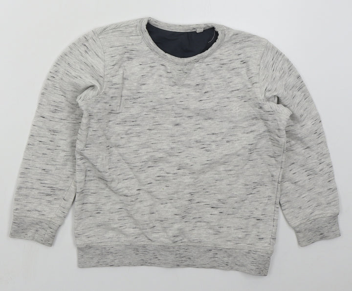 Lily & Dan Boys Grey  Cotton Pullover Sweatshirt Size 9-10 Years  Pullover