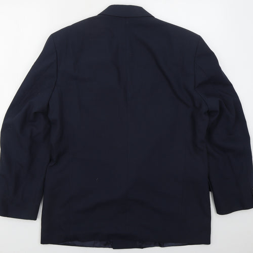 Marks and Spencer Mens Blue  Polyester Jacket Suit Jacket Size 40
