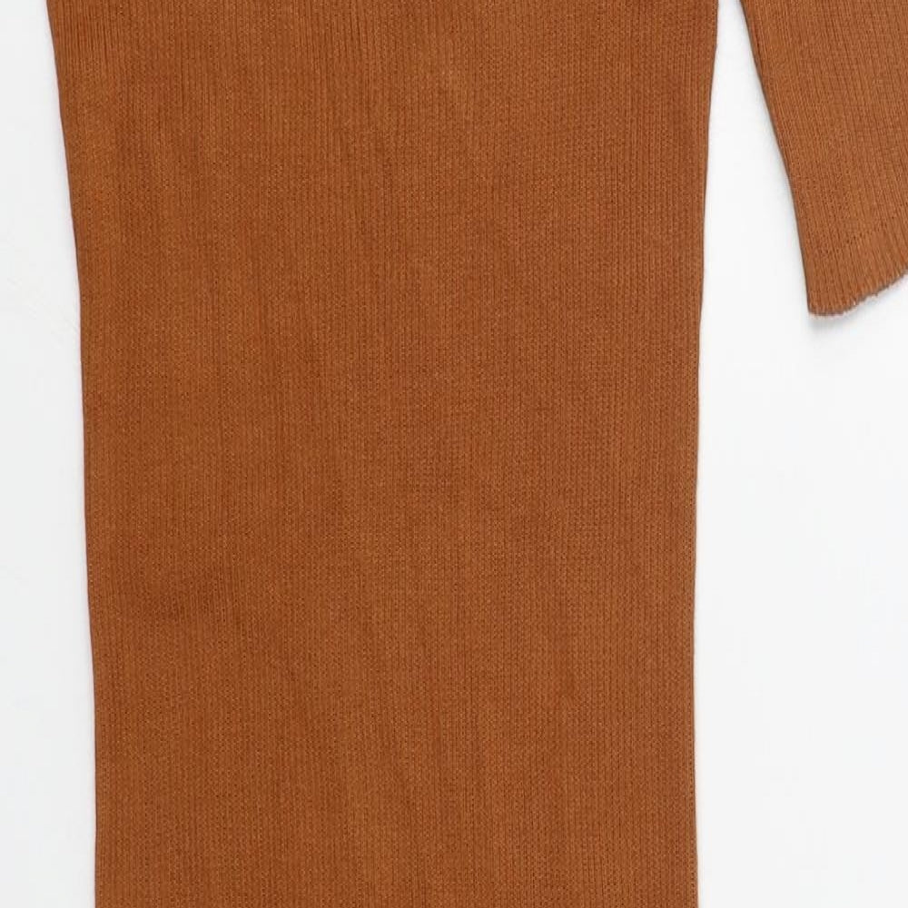 Brave Soul Womens Brown  Viscose Jumper Dress  Size 14  Round Neck Pullover