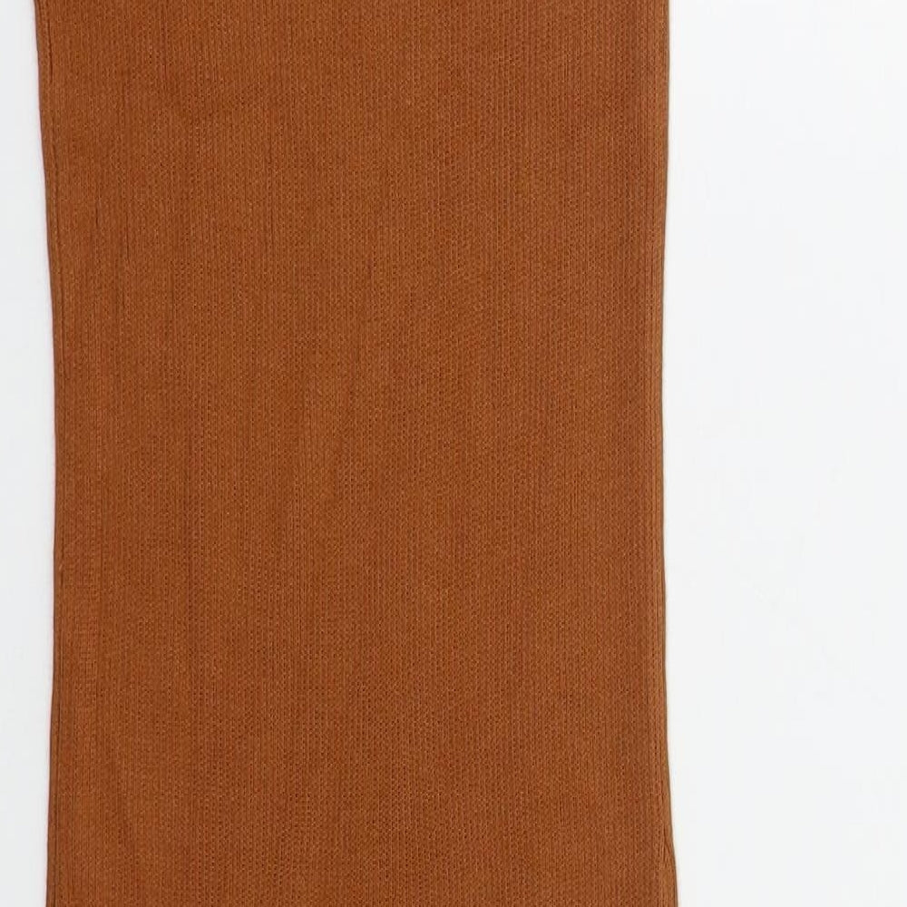 Brave Soul Womens Brown  Viscose Jumper Dress  Size 14  Round Neck Pullover