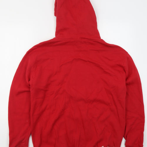 DC Shoes Mens Red  Cotton Full Zip Hoodie Size M