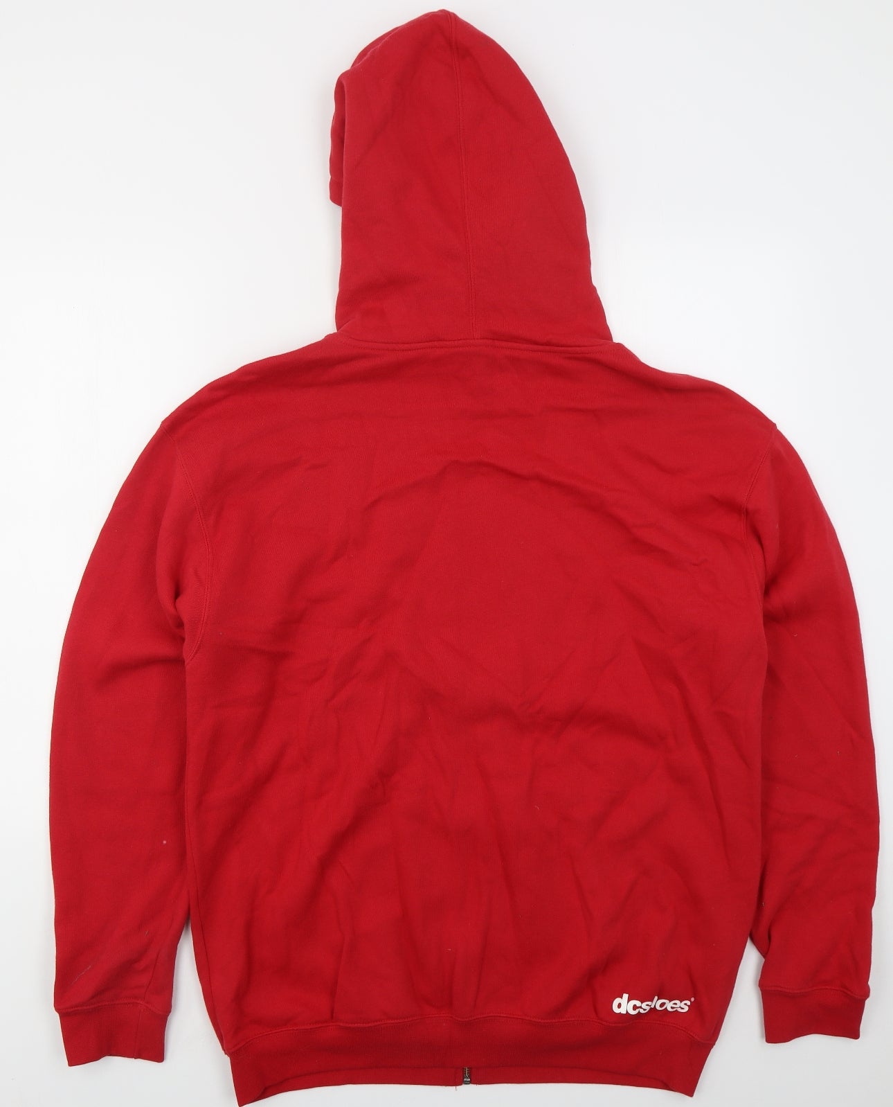 DC Shoes Mens Red  Cotton Full Zip Hoodie Size M