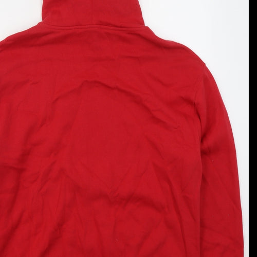 DC Shoes Mens Red  Cotton Full Zip Hoodie Size M