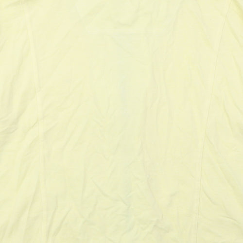 DASH Womens Yellow  Cotton Full Zip Sweatshirt Size 16  Zip