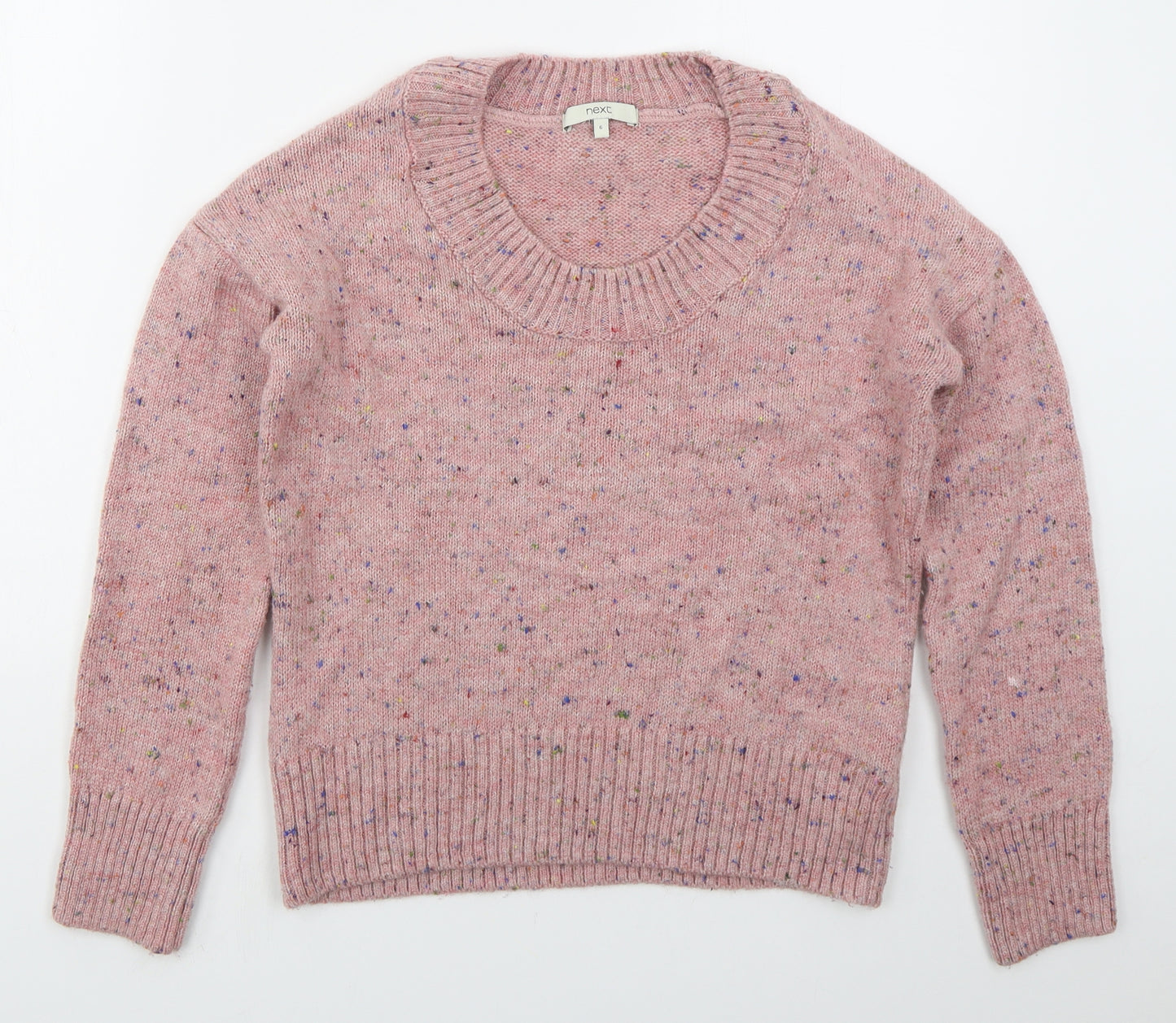 NEXT Womens Pink Round Neck  Acrylic Pullover Jumper Size 6