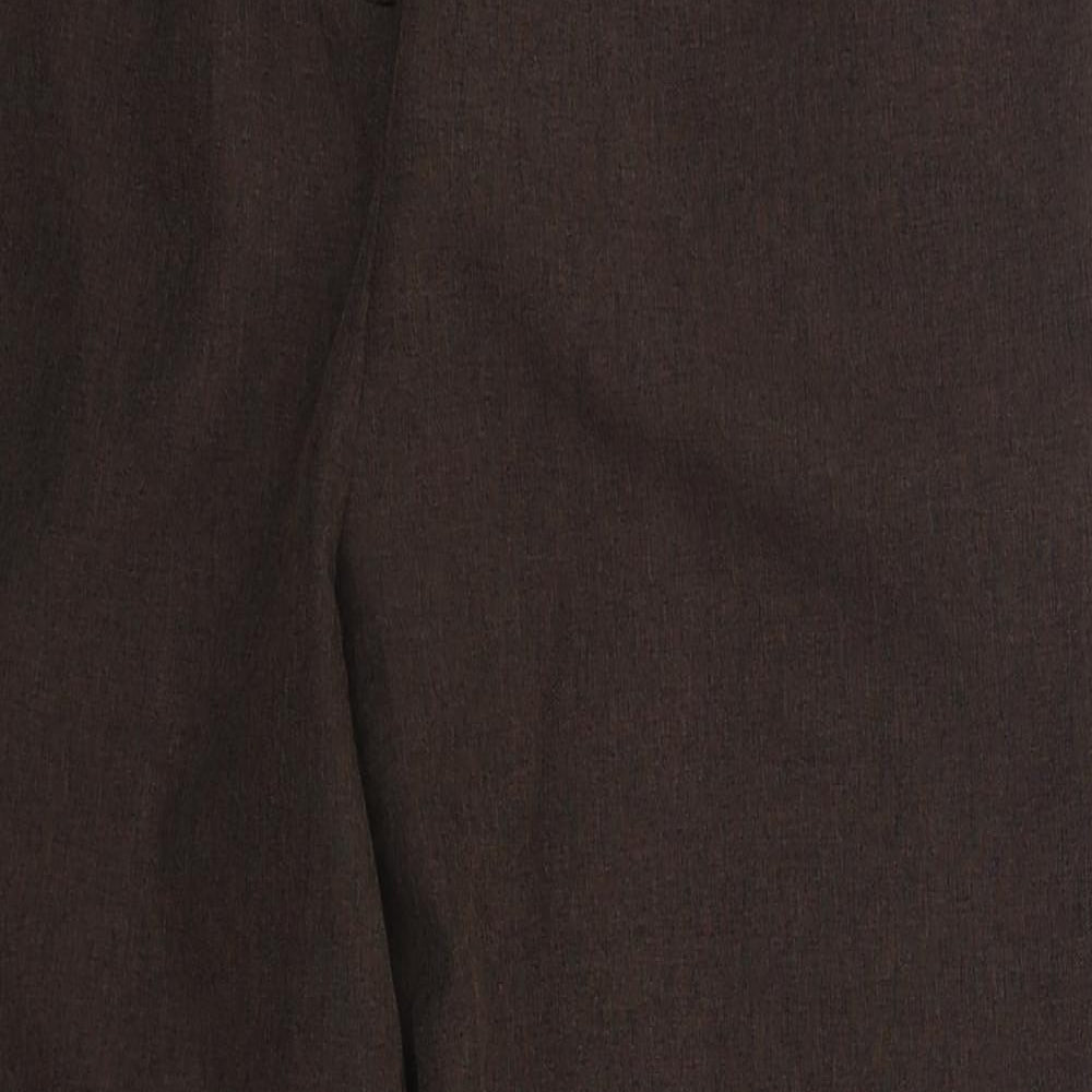 Bonmarché Womens Brown  Polyester Trousers  Size 10 L24 in Regular