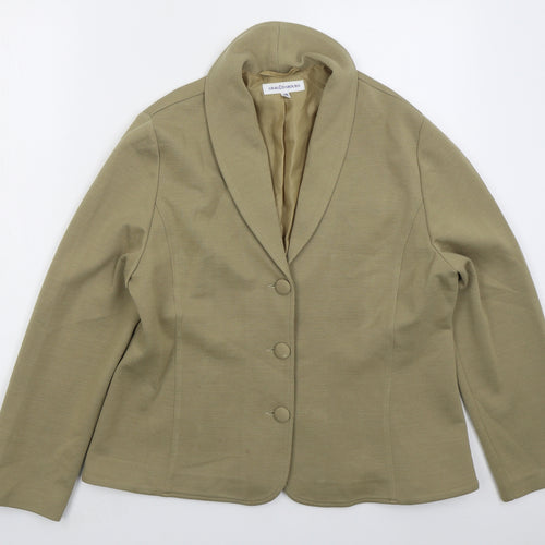 Gray & Osbourn Womens Beige   Jacket  Size 18  Button