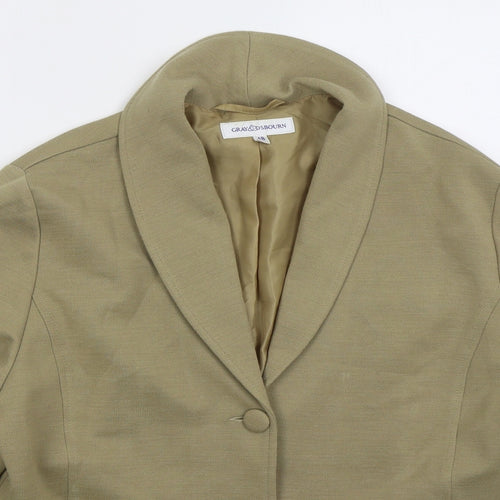 Gray & Osbourn Womens Beige   Jacket  Size 18  Button