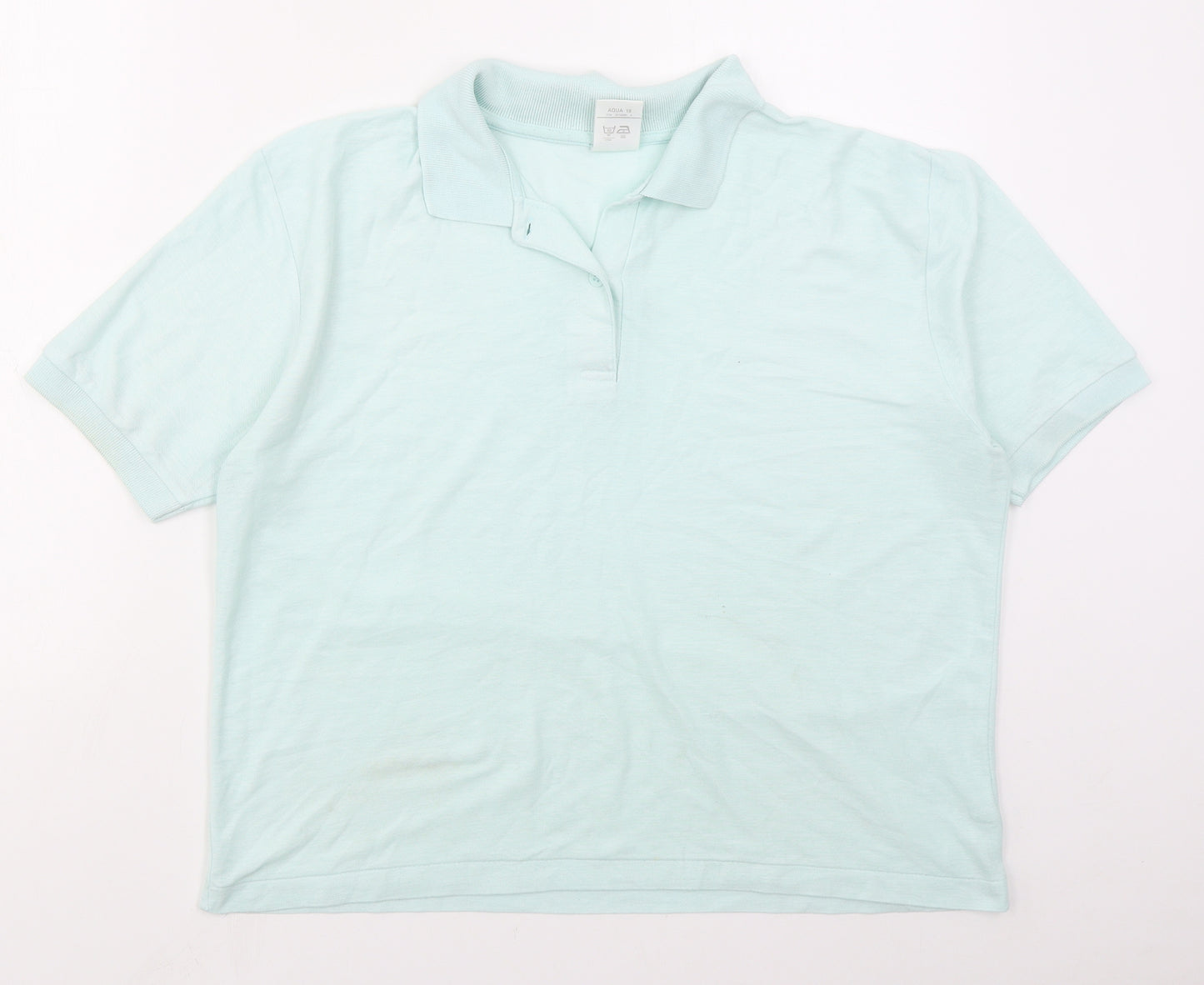 Littlewoods Womens Green  Polyester Basic Polo Size 18 Collared