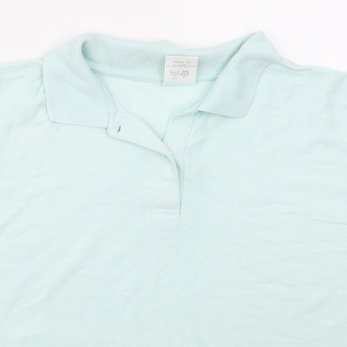 Littlewoods Womens Green  Polyester Basic Polo Size 18 Collared