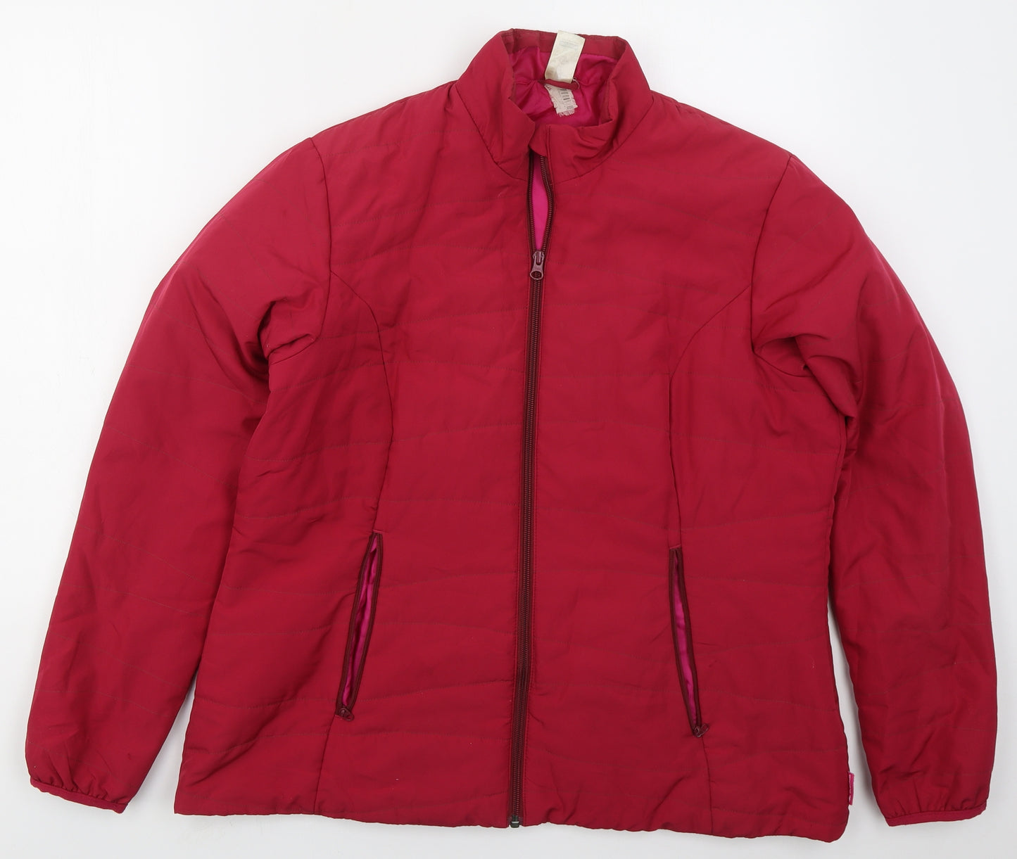 DECATHLON Womens Pink   Biker Coat Size XL  Zip