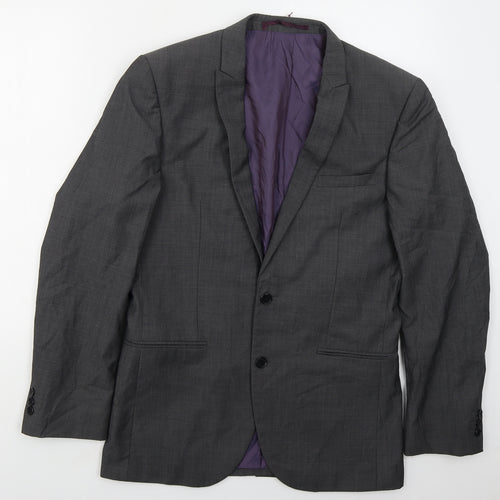 NEXT Mens Grey  Wool Jacket Suit Jacket Size 38