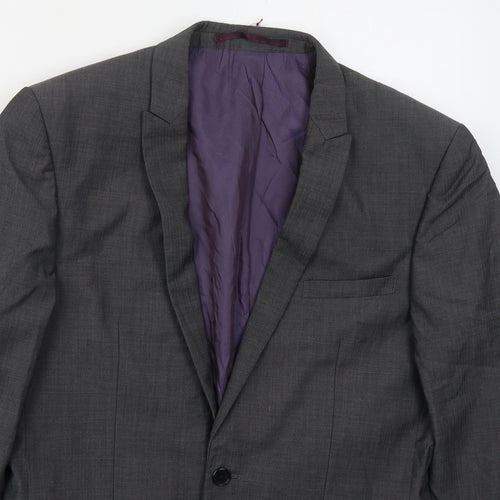 NEXT Mens Grey  Wool Jacket Suit Jacket Size 38
