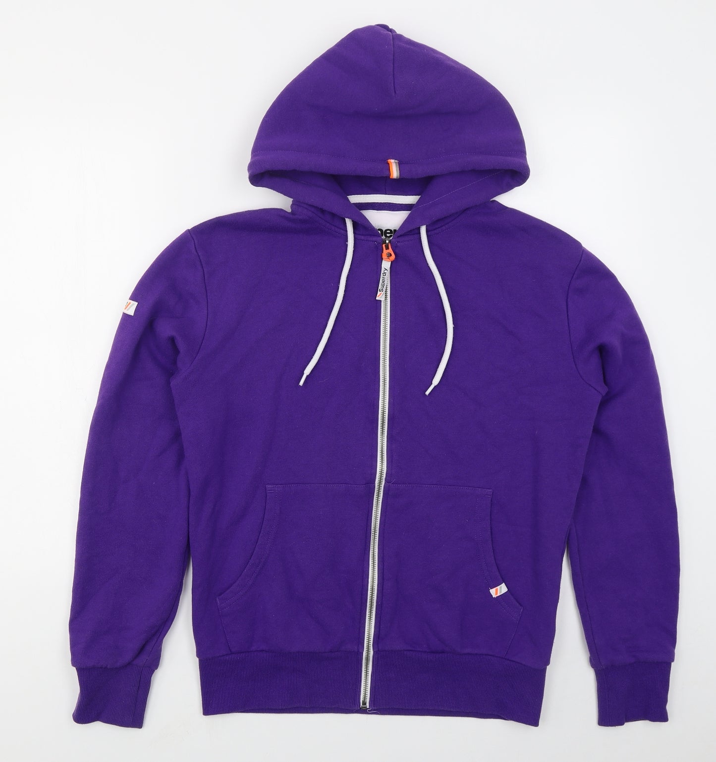 Superdry Mens Purple  Cotton Full Zip Hoodie Size M
