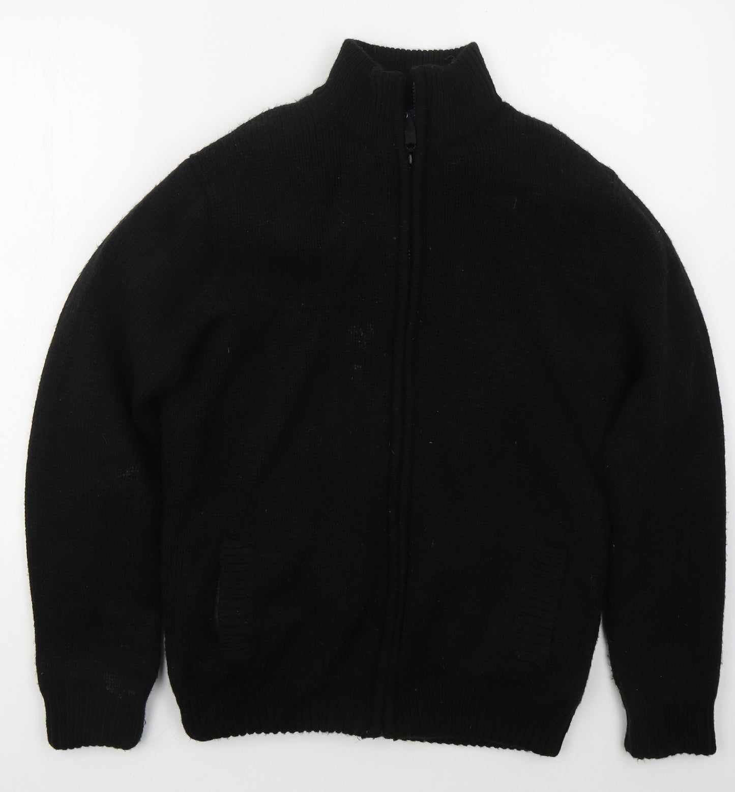 Easy Mens Black   Jacket Coatigan Size M  Zip