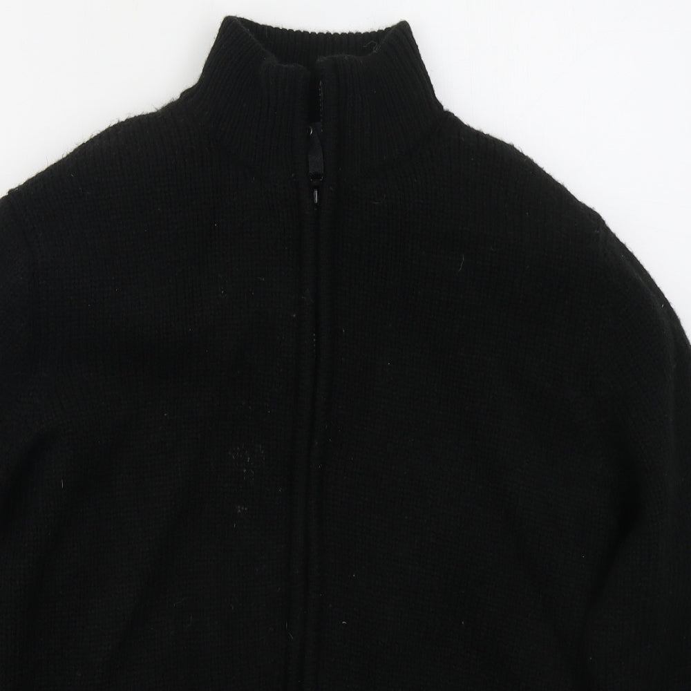 Easy Mens Black   Jacket Coatigan Size M  Zip