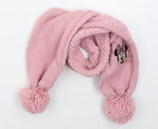 Matalan Girls Pink  Acrylic Rectangle Scarf Scarves & Wraps One Size  - Minnie Mouse