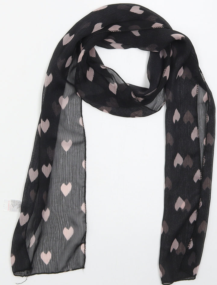 New Look Womens Black  Polyester  Scarf    - Hearts