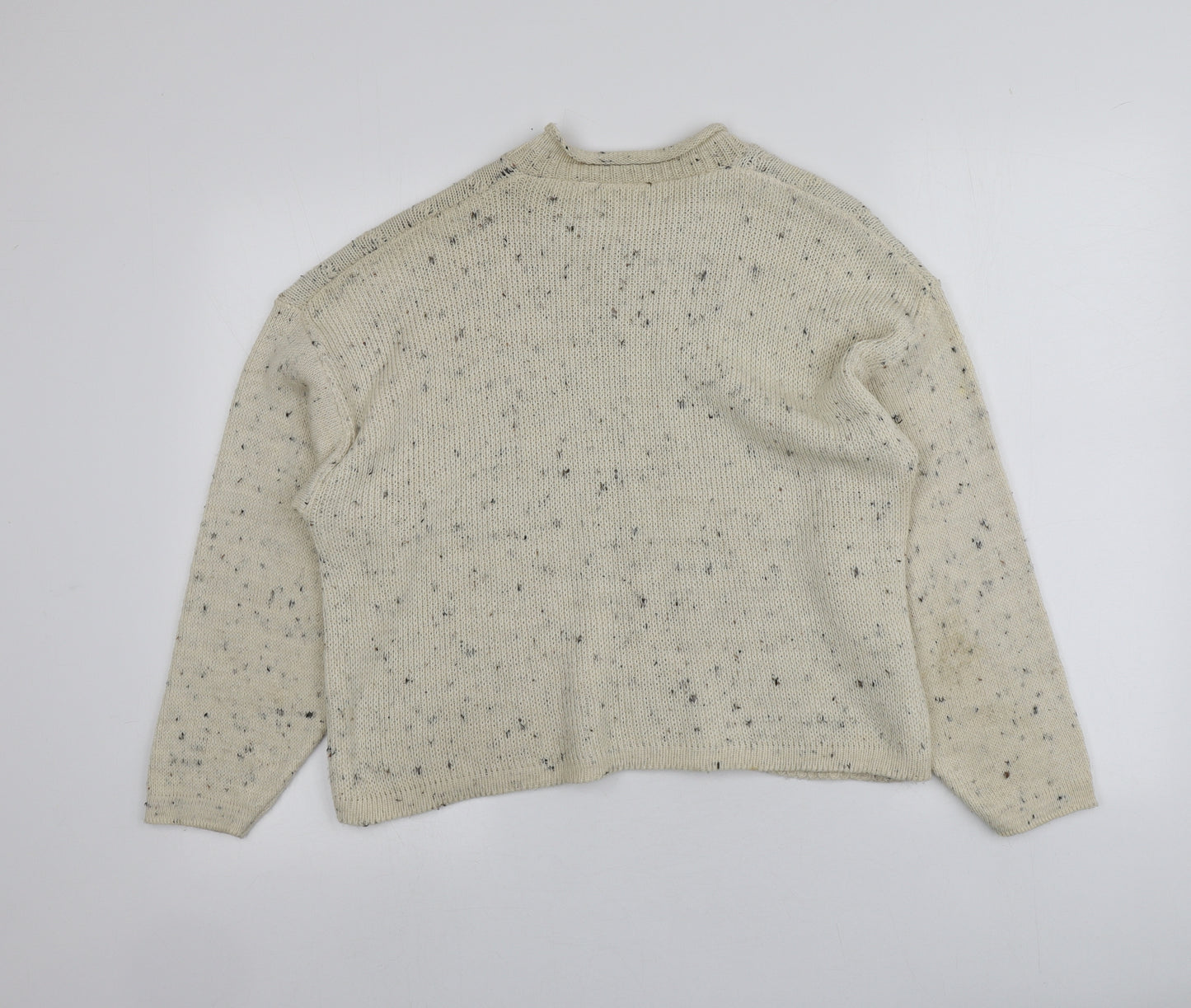Sam Store  Womens Beige V-Neck   Pullover Jumper Size S   - Material Mixed Fibre
