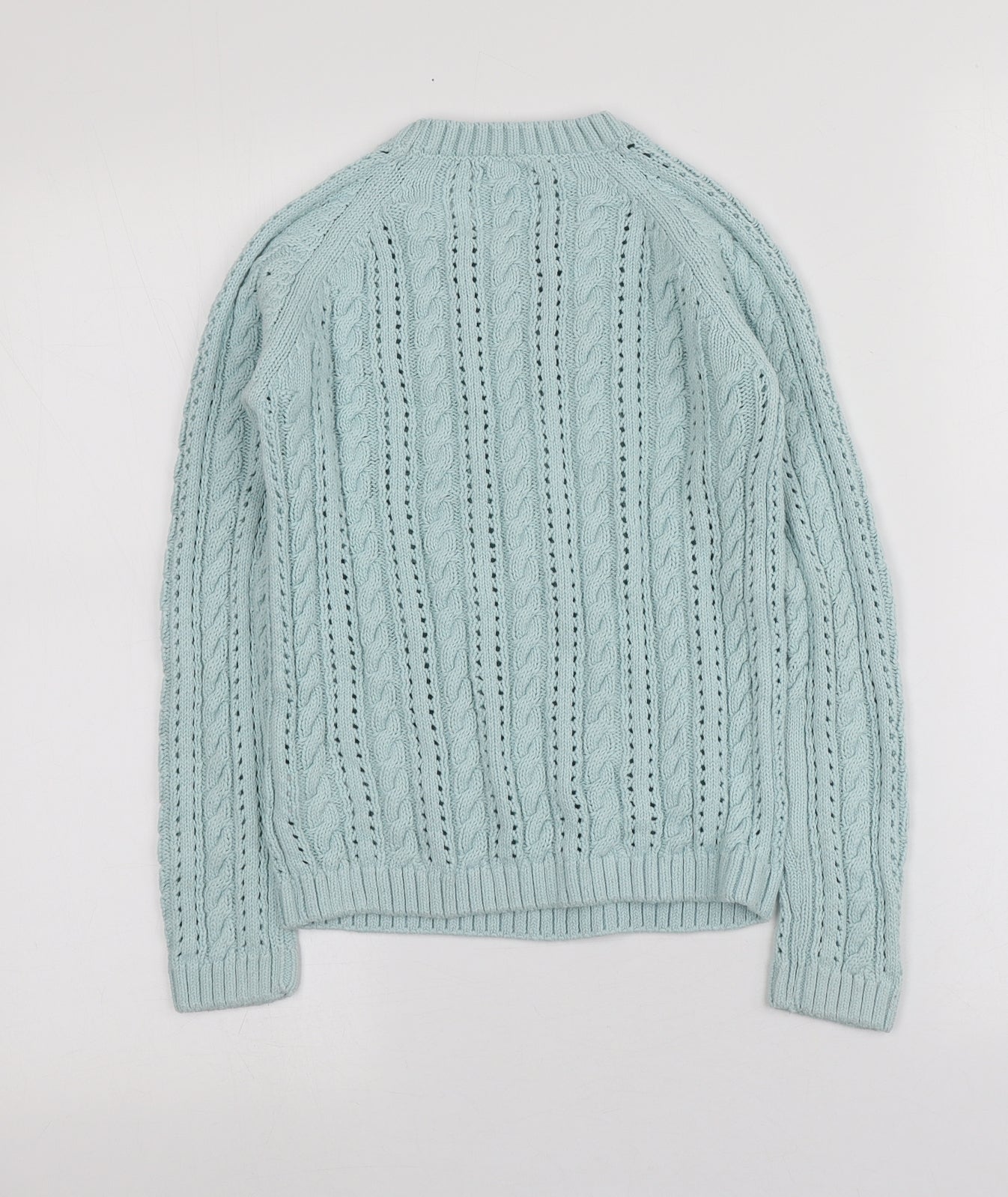 NEXT Girls Blue Round Neck  Cotton Pullover Jumper Size 9 Years