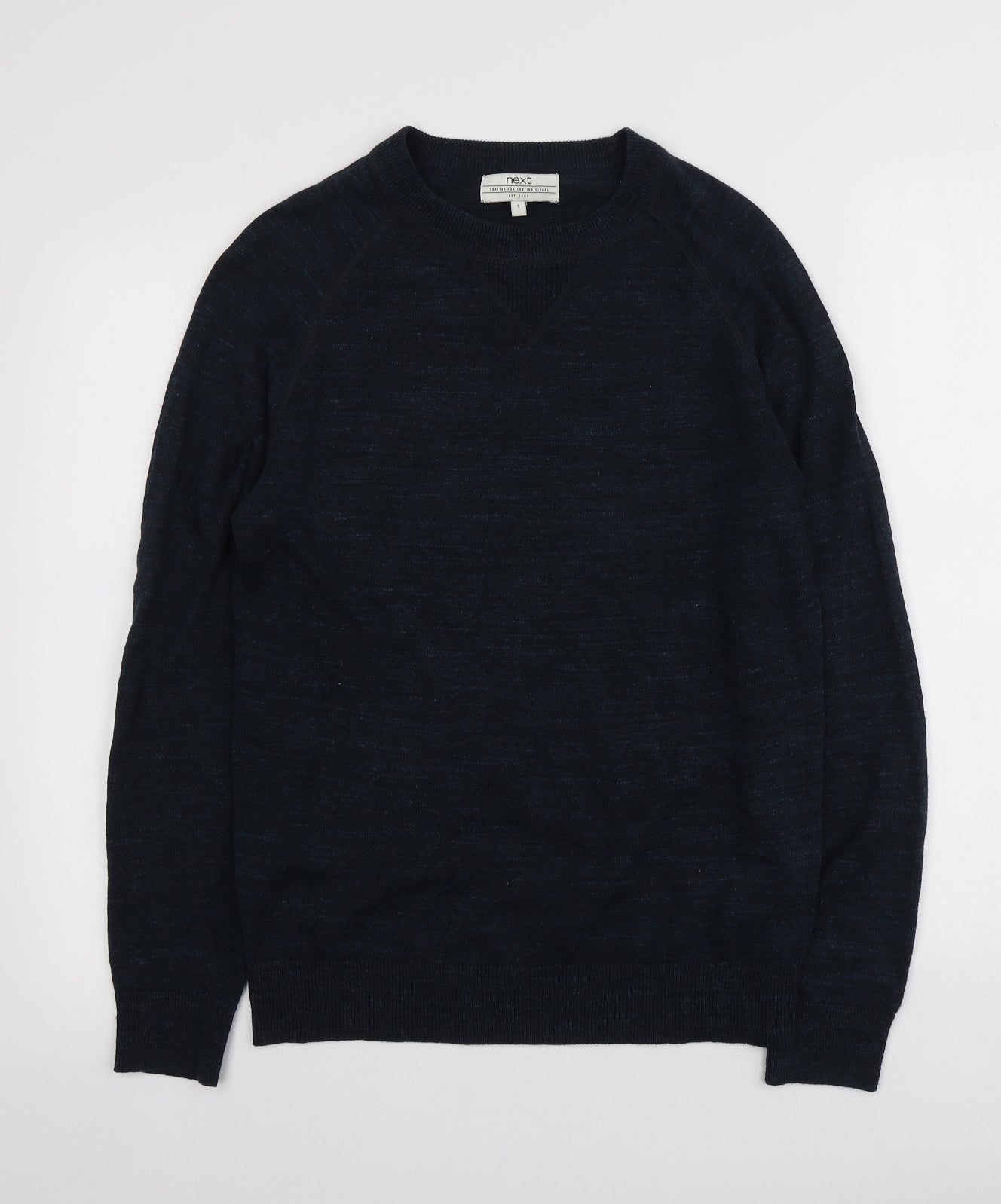 NEXT Mens Blue Round Neck  Cotton Pullover Jumper Size S
