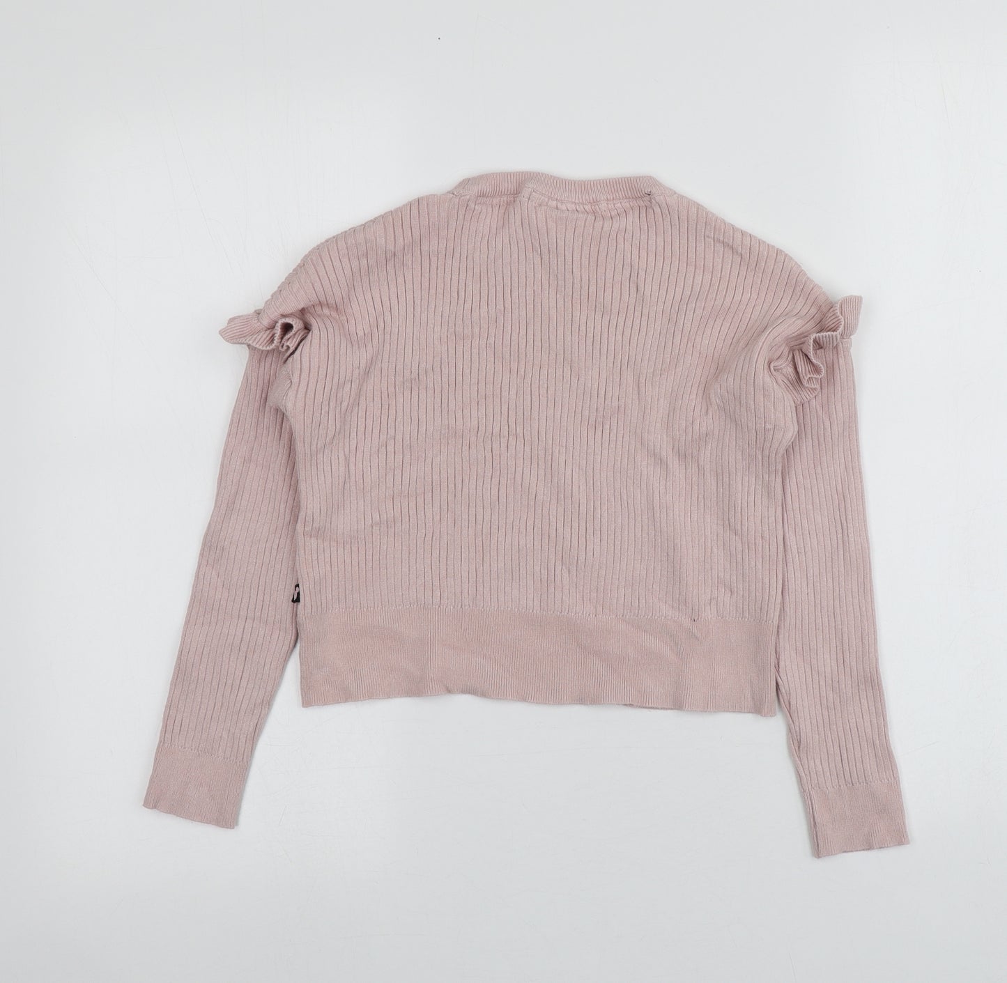 George Girls Pink Round Neck  Viscose Pullover Jumper Size 8-9 Years   - Minnie Mouse