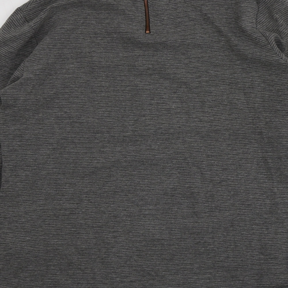 Savannah Miller Womens Grey High Neck  Polyester Pullover Jumper Size 16