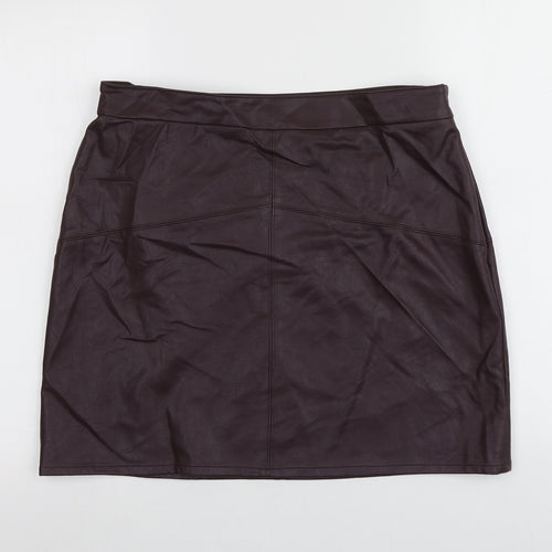 Papaya Womens Purple  Viscose Mini Skirt Size 4