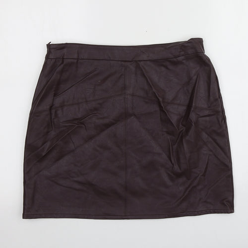 Papaya Womens Purple  Viscose Mini Skirt Size 4