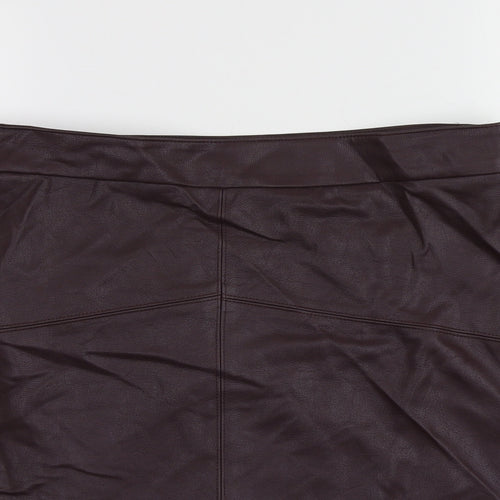 Papaya Womens Purple  Viscose Mini Skirt Size 4
