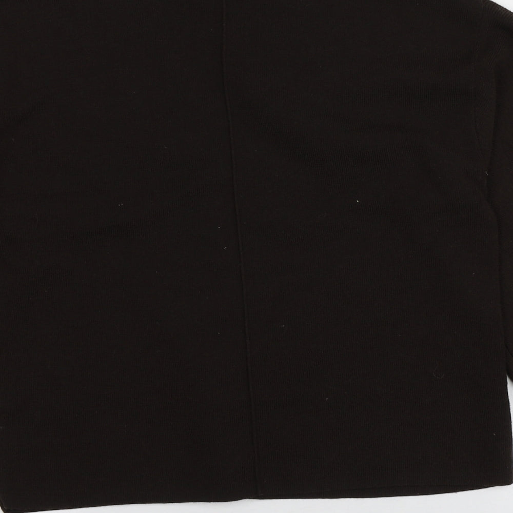 H&M Womens Brown V-Neck  Polyester Pullover Jumper Size XS