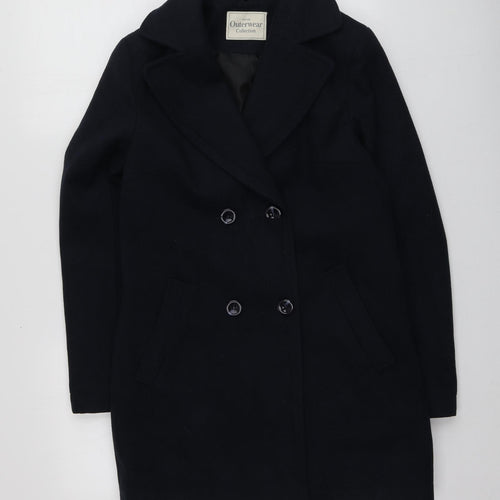 George Womens Blue   Overcoat Coat Size 8