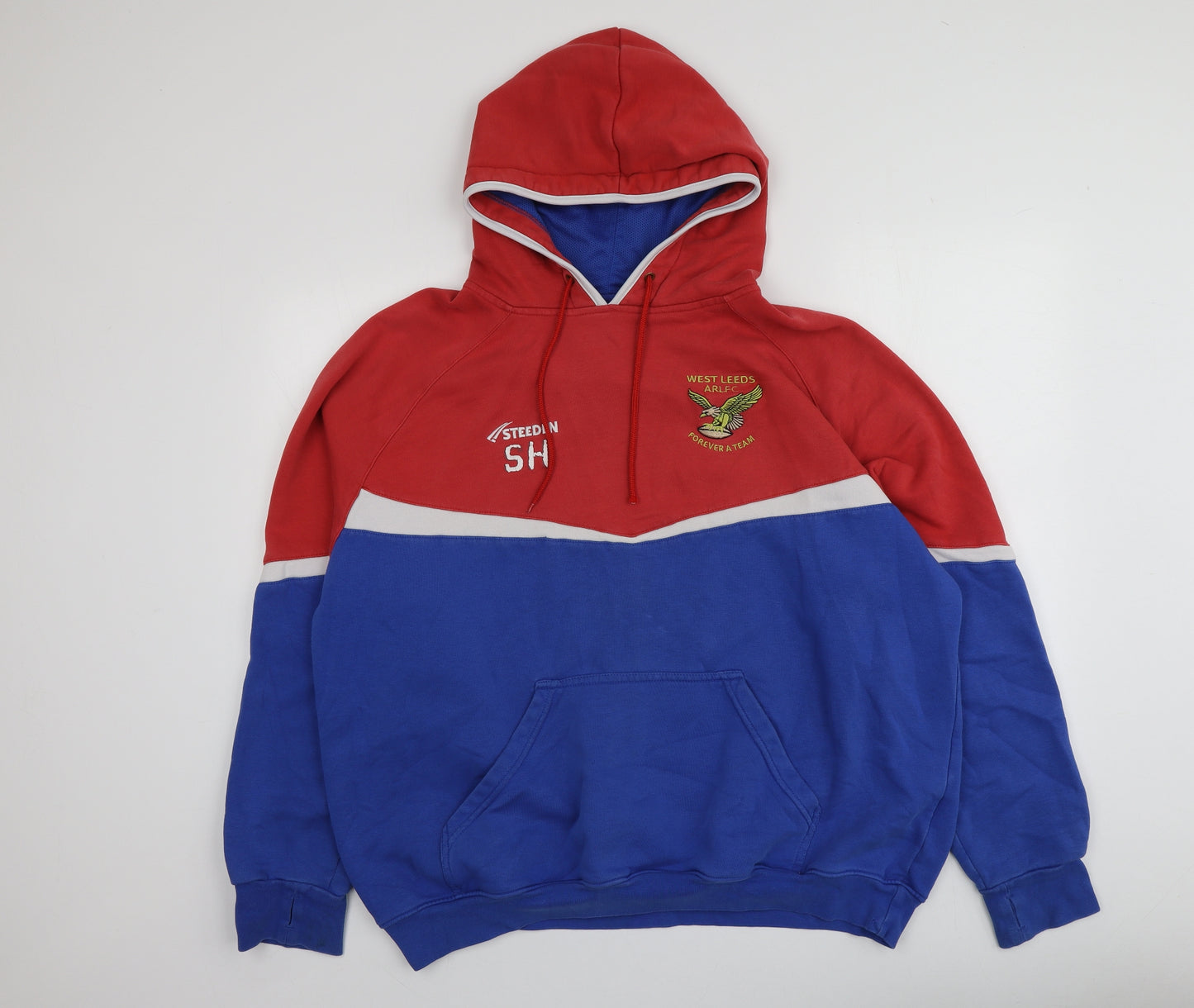 Steeden Mens Multicoloured  Cotton Pullover Hoodie Size 2XL   - West Leeds ARLFC