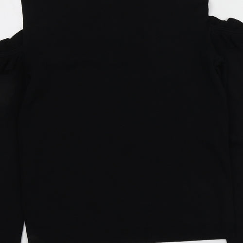 Coast Womens Black High Neck  Viscose Pullover Jumper Size L