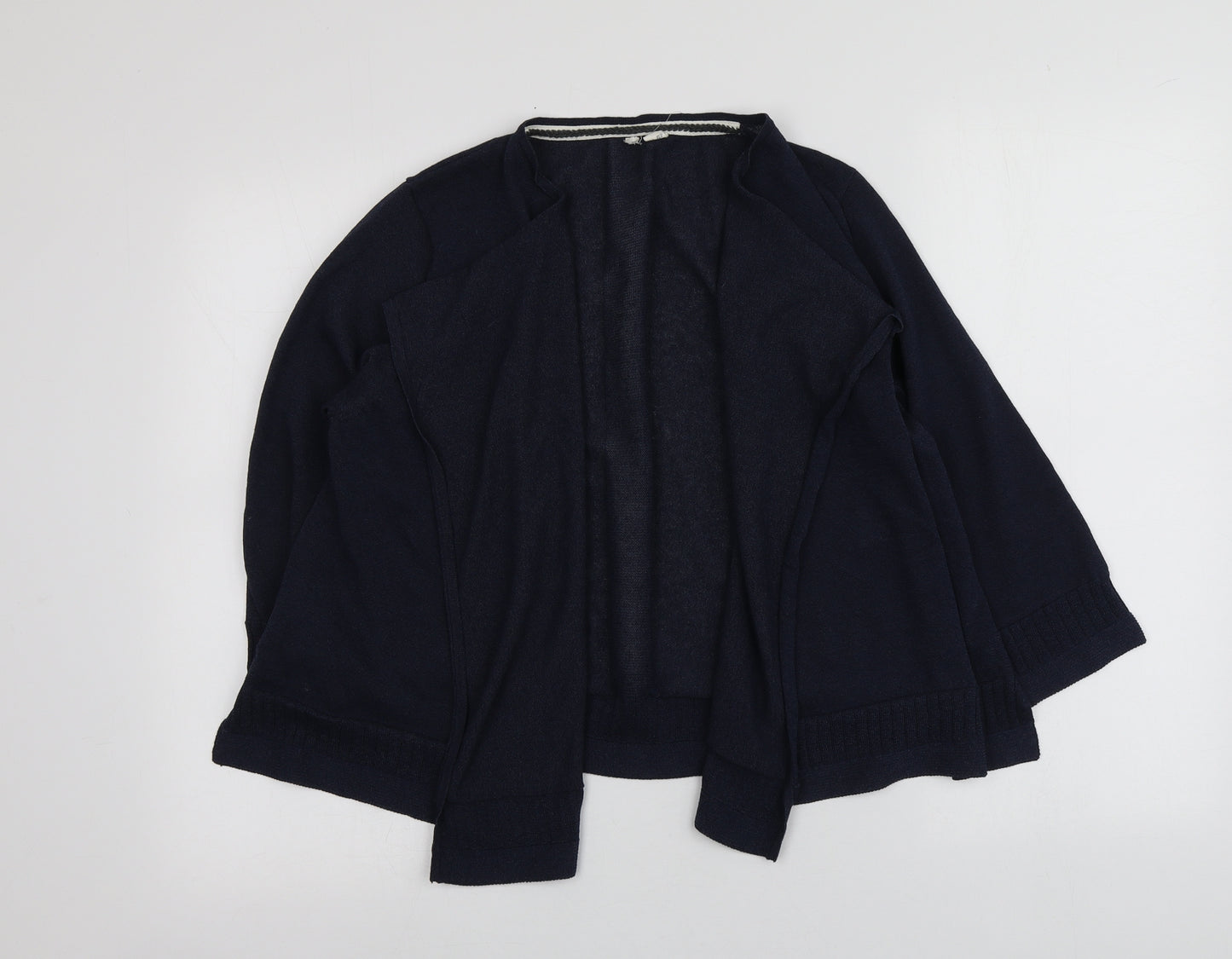 White Stuff Womens Blue V-Neck  Viscose Cardigan Jumper Size 14